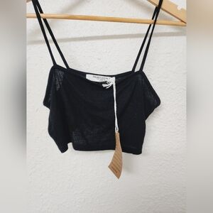 NWT Project Social T women's small crop tank black, casual, fun, night out